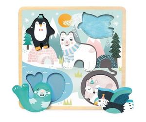 Puzzle Encastrement Tactile Banquise 5 pièces Vilac® par Michelle C