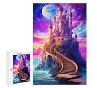 Puzzle Enchanted Castle by The Sea, 1000 PCS, Activité Créative À La Maison, pour Se Concentrer Tout en Partageant Un Moment Détendu
