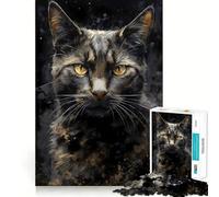 Puzzle enchanteur de 1000 pièces Chat à Poil Court pour Adolescents Jeu de logique, léger et Relaxant Découpe précise Cadeau Classique 38x52cm