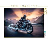 Puzzle · Energie, Die Dich trägt | E-Motorradbiker · 1000 pièces · Format assemblé 64 × 48 cm · CALVENDO Puzzle