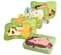 Puzzle Enfant 2 3 4 5 Ans, Puzzles en Bois pour Enfants,Jouet Puzzle pour Enfants, Jouet Puzzle en Carton Éducatif pour Garçons Filles 2-5 Ans (Animal)