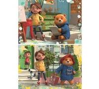 Puzzle enfant 2 x 20 pieces - ours paddington a la maison / en promenade - collection dessin animé