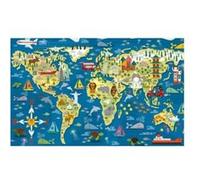 Puzzle Enfant 200 Pieces : Carte Du Monde - Jeu Educatifs