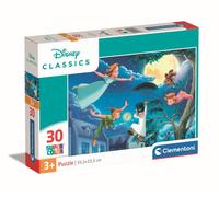Clementoni | Puzzle Disney Peter Pan 30 Pièces pour Enfants 3-5 Ans | Jeu de Scoiété Écologique Recyclé | 33,5×23,5 cm | Motricité, Observation, Coordination | Cadeau Éducatif Ludique et Durable
