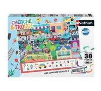 Puzzle enfant 30 pièces Nathan En ville Cherche et trouve G