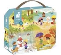 Janod 36 Pieces Puzzle Stations Multicolore
