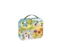 Janod - Puzzle Enfant Les Saisons 36 Pièces - Jeu Educatif Motricité Fine et Concentration - Valisette Poignée - Fabriqué en France et Certifié FSC - Dès 4 Ans, J02602