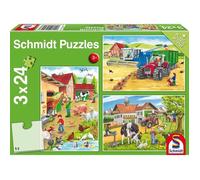 Schmidt Spiele - 56216 - À La Ferme, 3x24 Pcs