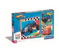 Clementoni Puzzle Hotwheels 3x48 pièces – 5 ans – Dessin animé – Fabriqué en Italie