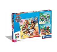 Clementoni Puzzle Supercolor Paw Patrol - 3x48 pièces - Dès 5 ans - Fabriqué en Italie