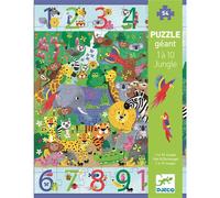 Djeco Puzzle enfant 1 à 10 Jungle E 54 pièces