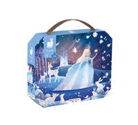 Janod - Puzzle Enfant Féérie des Glaces - 54 Pièces - Jeu Educatif Motricité Fine et Concentration - Valisette Poignée - Fabriqué en France - Certifié FSC - Encres Végétales - Dès 5 ans, J02665