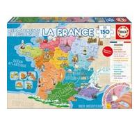 Puzzle Enfant - Carte De France : Les Departements Et Regions - 150 Pieces - Jeu Educatifs