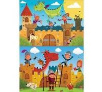 Puzzle enfant - chateau : les chevaliers et le dragon - 2 x 48 pieces - educa G
