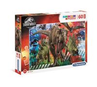 Clementoni Puzzle Jurassic World Supercolor – 60 maxi pièces, jeu de création et logique – Dès 4 ans