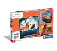 Clementoni Puzzle enfant Le Roi Lion - Lot 3x48 pièces Multicolore - Fabriqué en Italie