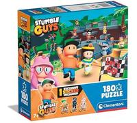 Puzzle enfant - CLEMENTONI - Stumble Guys - 180 pièces - 48,5 x 33,5 cm - À partir de 7 ans - Fabriqué en Italie