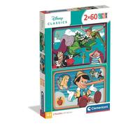 Puzzle Enfant Disney Classic 2x60 pièces Walt Disney, Fabriqué en Italie, 24823, Clementoni