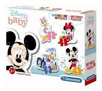 Clementoni - 20819 - Disney - Mes Premiers Puzzles - Mickey et Ses Amis - 4 Puzzles des Personnages du Dessin Animé - Jeu de Création et de Logique pour Enfants à partir de 2 Ans et Plus