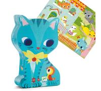 Puzzle enfant Djeco Animaux Chat 24 pièces - Boîte silhouette - A partir de 3 ans