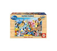 Puzzle Enfant En Bois 100 Pieces Les Amis Disney : Aladdin Roi Lion Bambi Belle Et La Bete Peter Pan Pocahontas