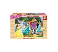 Puzzle Enfant En Bois - Les Princesse Disney : Raiponce Belle Jasmine Cendrillon et Ariel 100 Pieces