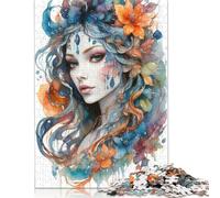 Puzzle enfant fleur psychodélique de 500 pièces, puzzle défi impossible pour adultes de 18 ans et plus, 500 pièces (52 x 38 cm)