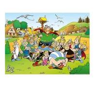 Puzzle enfant le village astérix - 500 pieces - collection bd chien idéfix les romains - obélix - cléopâtre - druide