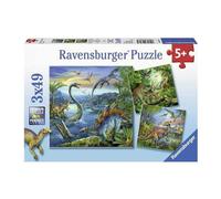 Puzzle enfant Ravensburger Fascination des dinosaures 3 x 49 pièces illustré multicolore