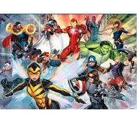 Puzzle Enfant XXL 100 Pieces Hulk - Iron Man - Cyborg - Set Puzzle DC et Super héros + 1 Carte Tigre - garçon