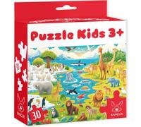 Puzzle Enfants Animaux Sauvages 30 Pièces Dès 3 Ans Jeu Éducatif Thème Jungle Safari