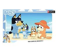 Puzzle Enfants - NATHAN - Bluey à la Plage - 15 Pièces - Cadre Inclus - Dès 3 Ans