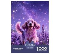 Puzzle English Cocker Spaniel 1000 Pièces pour Adultes Et Enfants, Défiant Et Stimulant, Casse-tête Champ de Lavande, DéCoration, Cadeau Anniversaire 38x26cm/1000pcs