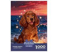Puzzle English Cocker Spaniel 1000 Pièces pour Adultes Et Enfants, Jeu D'Intelligence, Puzzle Plage Côtière, DéCoration, Cadeau Famille 52x38cm/1000pcs