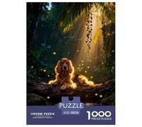 Puzzle English Cocker Spaniel 1000 Pièces pour Adultes Et Enfants, Jeu en Famille, Jeu Éducatif, Puzzle Forêt Ensoleillée, Home Decor, Idée Cadeau 38x26cm/1000pcs