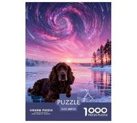 Puzzle English Cocker Spaniel 1000 Pièces pour Enfants Et Adultes, Jeu Ludique Et Instructif, Puzzles Lac Nébuleuse, DéCoration, Cadeau Famille 52x38cm/1000pcs