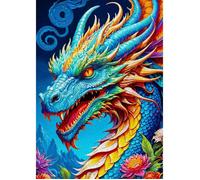 ENJOY Puzzle Dragon magique dans l'illustration fantastique - Puzzle de 1000 pièces pour adultes - Finition mate, doux au toucher, facile à assembler, ajustement serré, couleurs vives, service de