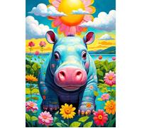 Enjoy-Puzzle Puzzle 1000 pièces Hippopotame ensoleillé G