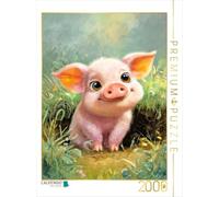 Puzzle · Entzückende Tierbaby Illustrationen | Ein glückliches Ferkel · 2000 pièces · Format assemblé 90 × 67 cm · CALVENDO Puzzle