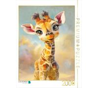 Puzzle · Entzückende Tierbaby Illustrationen | Ein niedliches Giraffenkind · 2000 pièces · Format assemblé 90 × 67 cm · CALVENDO Puzzle