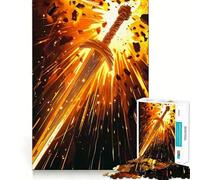 Puzzle Épée de Chevalier 1000 Pièces pour Adolescents Améliore la Mémoire Divertissement Bords Aiguisés Cadeau Unique 50x75cm