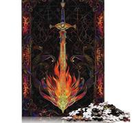Puzzle Épée de Feu pour Adultes et Adolescents | Puzzle en Papier pour Adultes et Adolescents | Jeux 38 x 26 cm / 1000 pièces