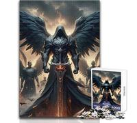 Puzzle Épée de Guerrier Ange Noir pour Adolescents - 1000 Pièces - Jeu Éducatif et Casse-tête - Idée Cadeau Souvenir - 38x26cm