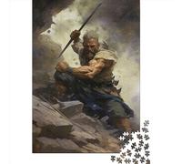 Puzzle épique 1000 pièces du dieu de la guerre grec pour adultes, idéal pour Halloween, décoration unique pour la maison et cadeaux, 1000 pièces (75 x 50 cm)