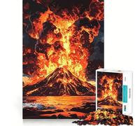 Puzzle Éruption Volcanique 1000 Pièces à Reconstituer Amusant Jeu sans Bavures Pièces Découpées Nettement Portable et Pratique pour Les Voyages (50x75cm)