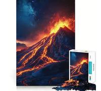 Puzzle Éruption Volcanique 1000 Pièces Jeu Amusant Technologie de Découpe Laser Avancée Jouet de Loisirs Intérieurs pour Les Fêtes (38x52cm)