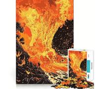 Puzzle Éruption Volcanique pour Adultes 1000 Pièces Jeu de Mémoire Assemblage Solide et Sécurisé Jeu de Connexions Significatif (38x26cm)