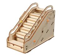 Puzzle Escalator Toy - Modèle Artisanal en Bois, Kit De Construction STEM Lisse, Dispositif Scientifique pour Adolescents | Système D'escalier Roulant Éducatif Haut De Gamme pour, Garçons Et F