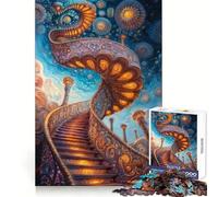 Puzzle escalier orné vers Le Ciel pour Adultes, 1000 pièces, Jeu de logique raffiné, détente et Finitions soignées, œuvre d'art (50x75cm)