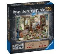 Ravensburger - Escape Puzzle - Atelier d'artiste - pour Adultes et Enfants dès 12 Ans - 759 pièces, 1 Guide de Jeu, 1 enveloppe Solution - Inspiré des Jeux d'évasion - 16843